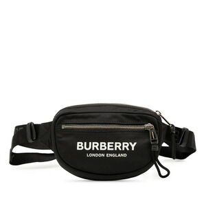 Burberry logo Body Belt Crossbody bag shoulder black nylon